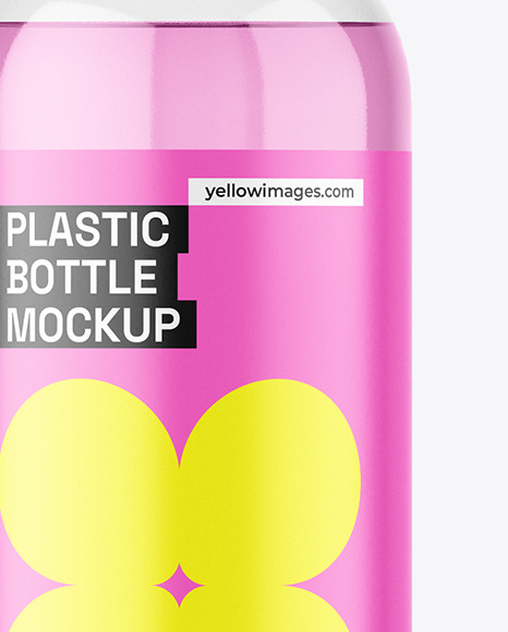 Clear Plastic Bottle Mockup