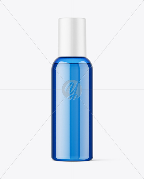 Blue Plastic Bottle Mockup