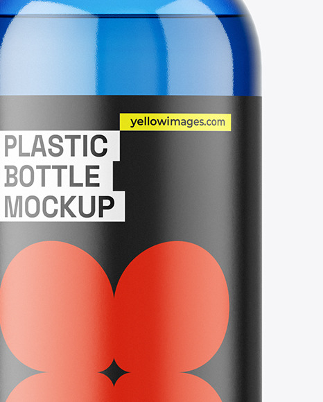 Blue Plastic Bottle Mockup