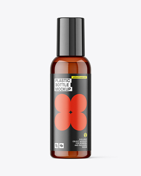 Amber Plastic Bottle Mockup Amber Plastic Bottle Mockup
