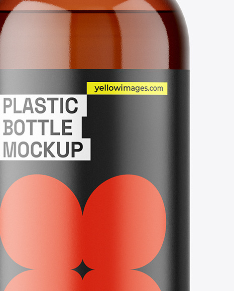 Amber Plastic Bottle Mockup Amber Plastic Bottle Mockup