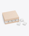 Kraft Paper Box of Chocolate Sweets Mockup Kraft Paper Box of Chocolate Sweets Mockup