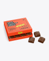 Kraft Paper Box of Chocolate Sweets Mockup Kraft Paper Box of Chocolate Sweets Mockup