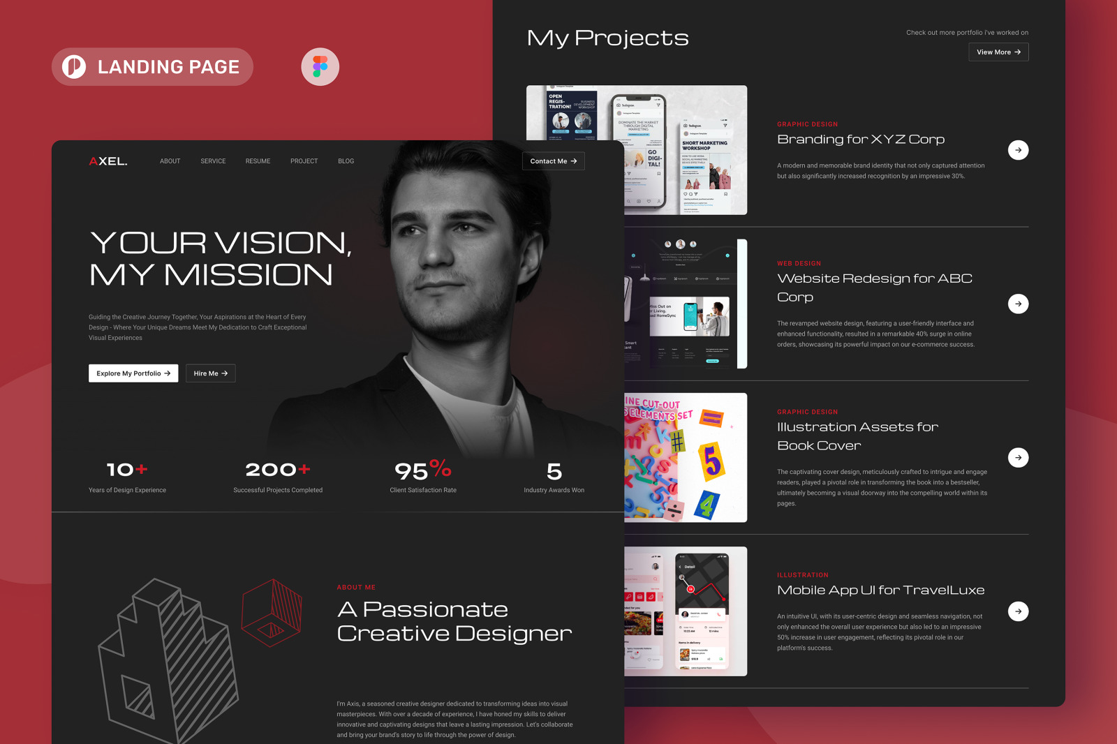 Axis - Personal Portfolio Landing Page