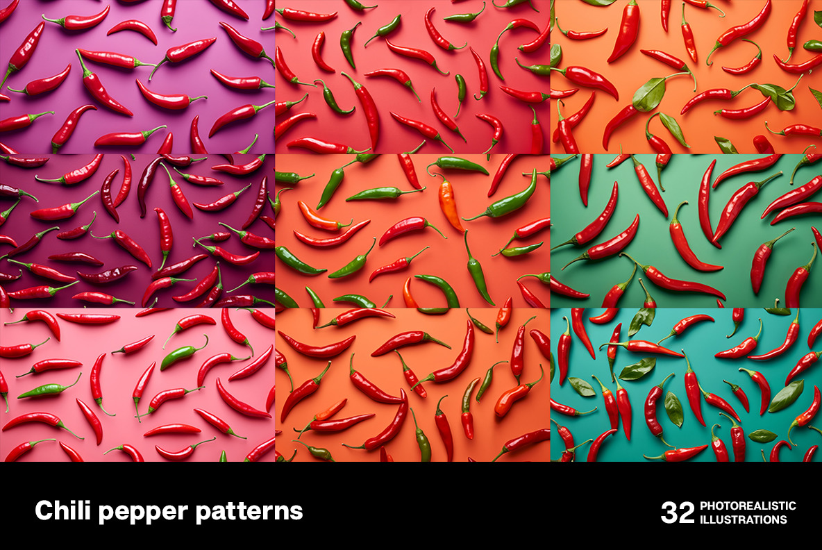 Chili pepper patterns Chili pepper patterns