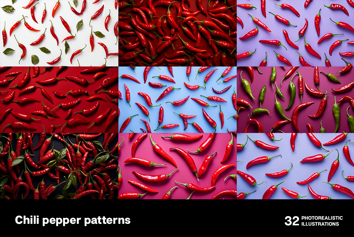 Chili pepper patterns Chili pepper patterns
