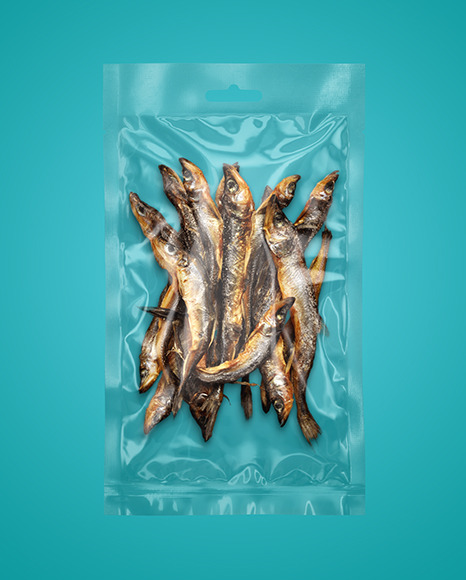 Package with Dried Fish Mockup