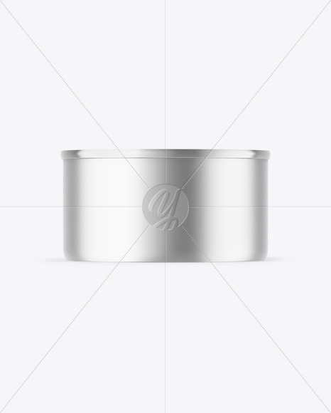 Matte Metallic Tin Can Mockup