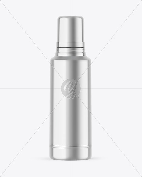 Metallic Thermo Bottle Mockup