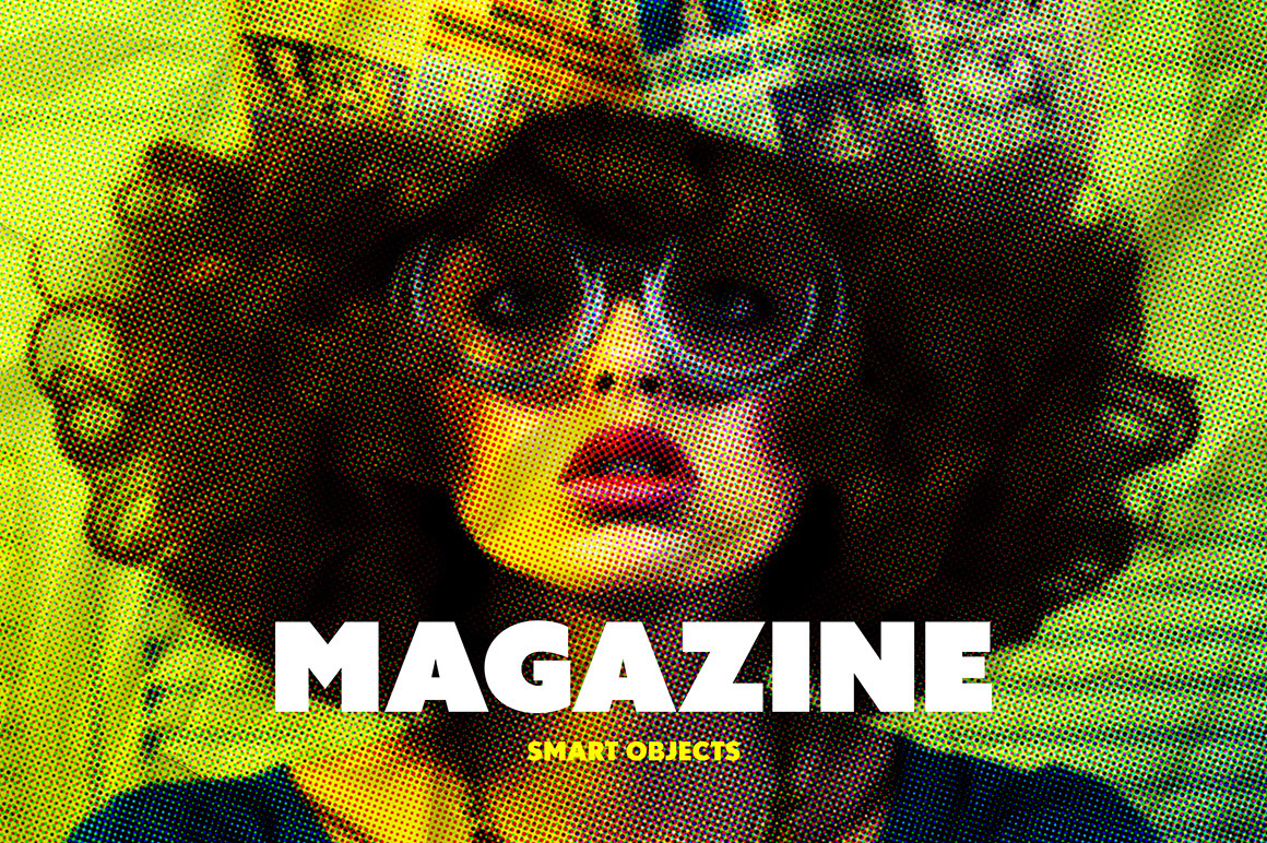 Retro Magazine Print Photo Effect Retro Magazine Print Photo Effect