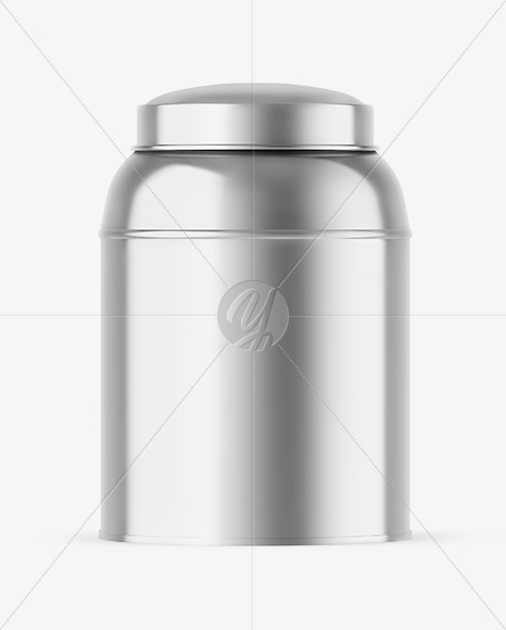 Metallic Tea Tin Can Mockup