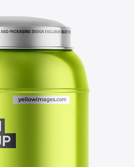 Metallic Tea Tin Can Mockup