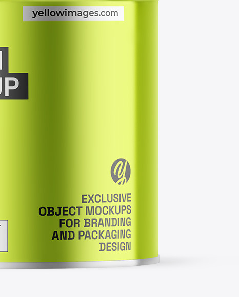 Metallic Tea Tin Can Mockup