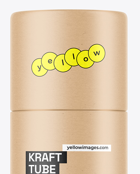 Kraft Tube w/ Glossy Dropper Bottle Mockup