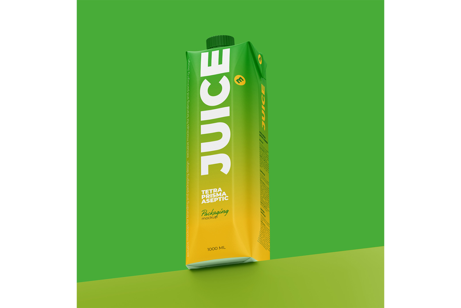 Juice Mockup Tetra Prisma 1000ml Juice Mockup Tetra Prisma 1000ml