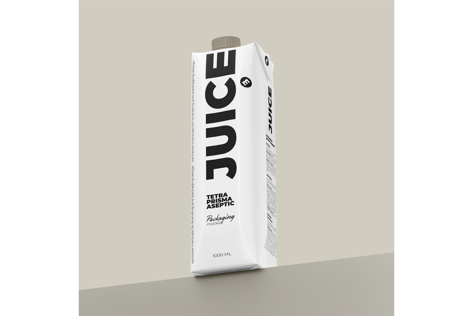 Juice Mockup Tetra Prisma 1000ml Juice Mockup Tetra Prisma 1000ml