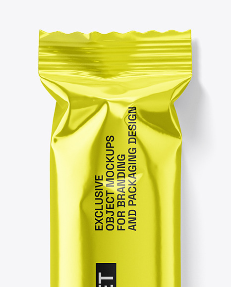 Metallic Stick Sachet Mockup