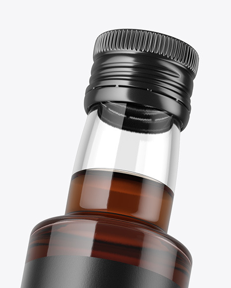 Clear Glass Vinegar Bottle Mockup