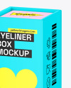 Glossy Eyeliner Box Mockup - Half Side View