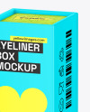 Glossy Eyeliner Box Mockup - Half Side View