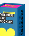 Glossy Eyeliner Box Mockup - Half Side View