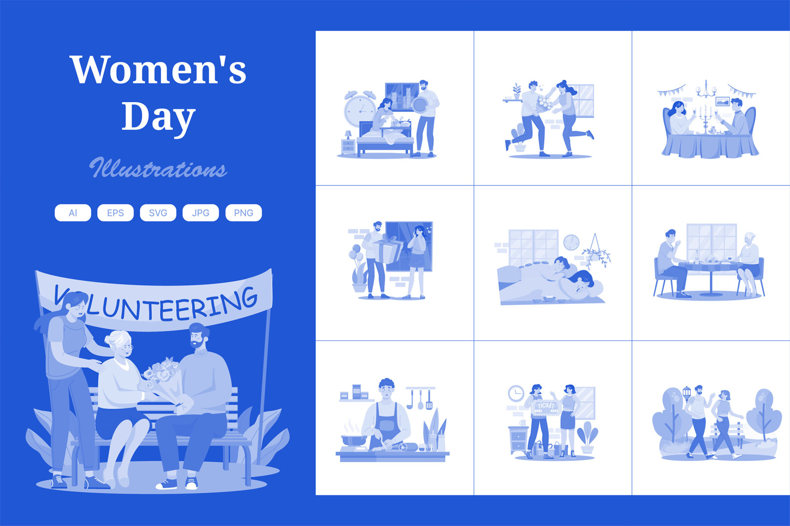 M717_Women&#039;s Day Illustration Pack 1