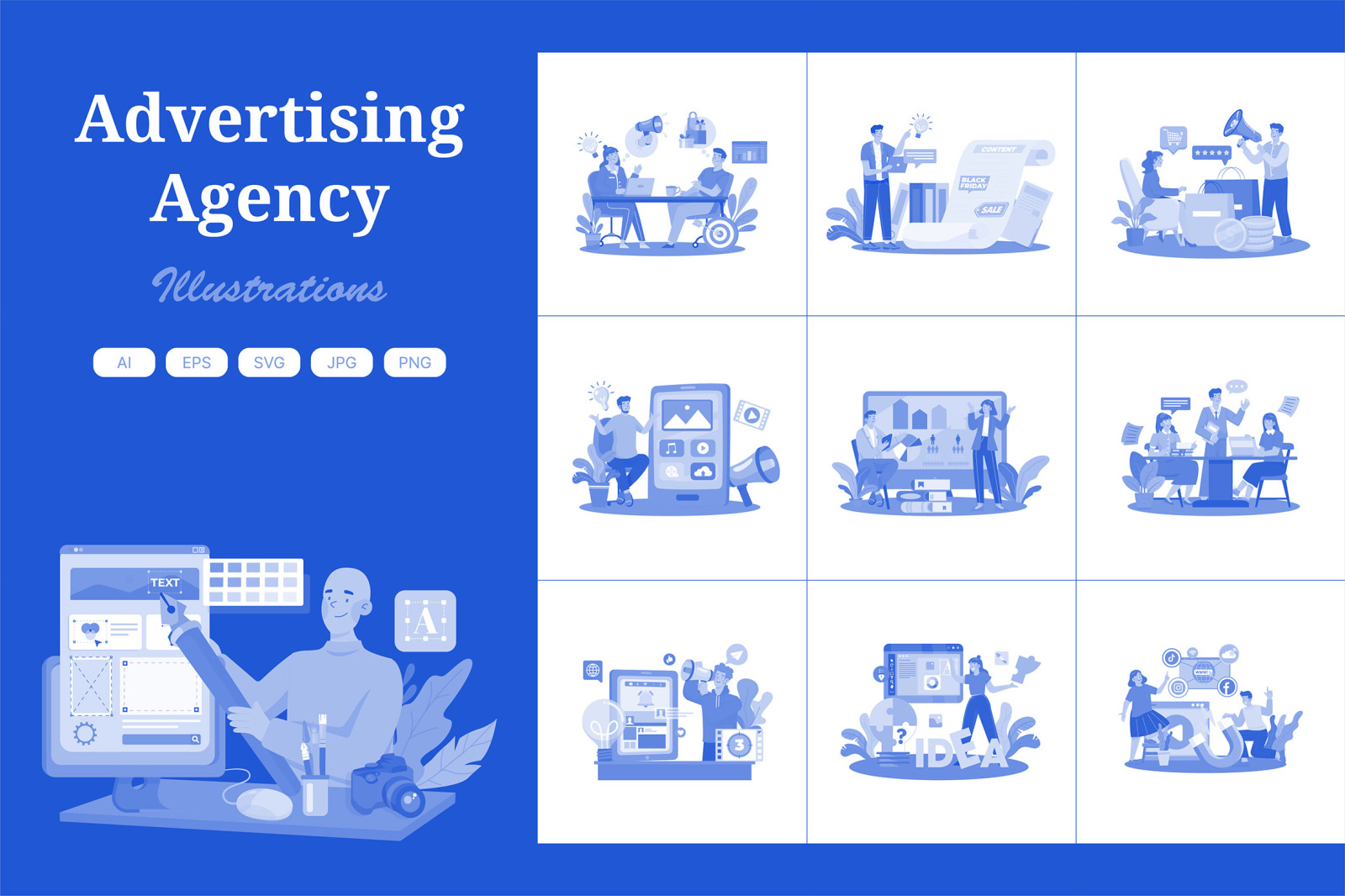 M722_Advertising Agency Illustration Pack 1 M722_Advertising Agency Illustration Pack 1