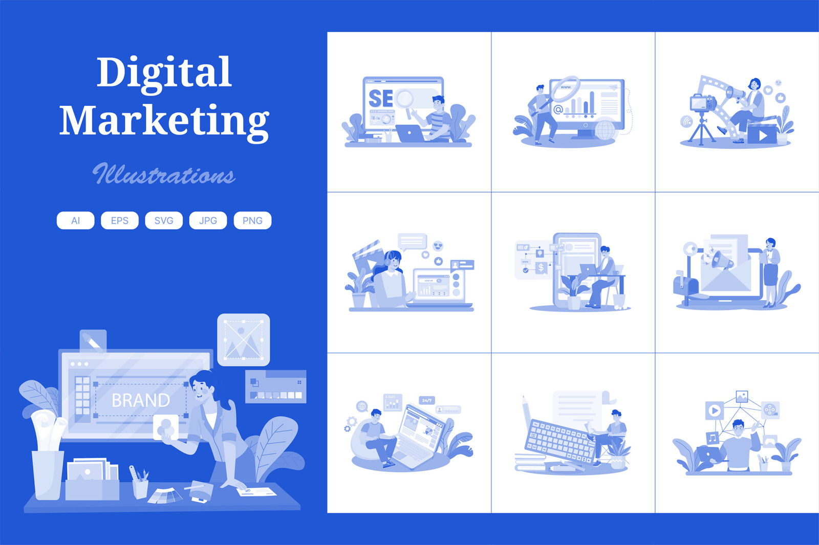 M727_Digital Marketing Illustration Pack 1 M727_Digital Marketing Illustration Pack 1