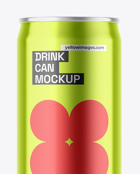 Metallic Drink Can Mockup