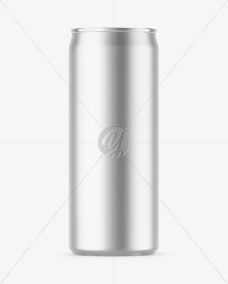 Matte Metallic Drink Can Mockup