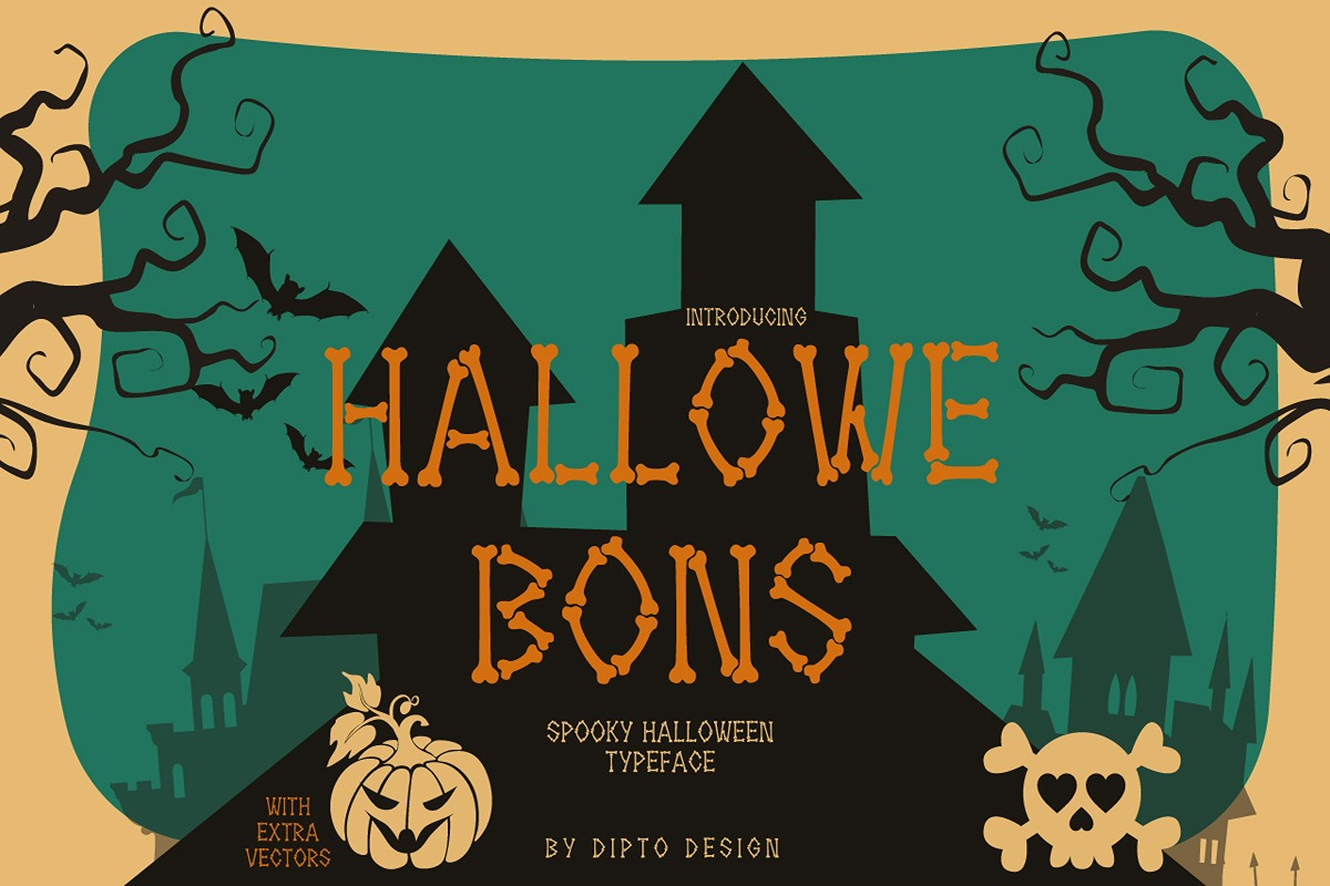 Hallowebons - Spooky typeface Hallowebons - Spooky typeface