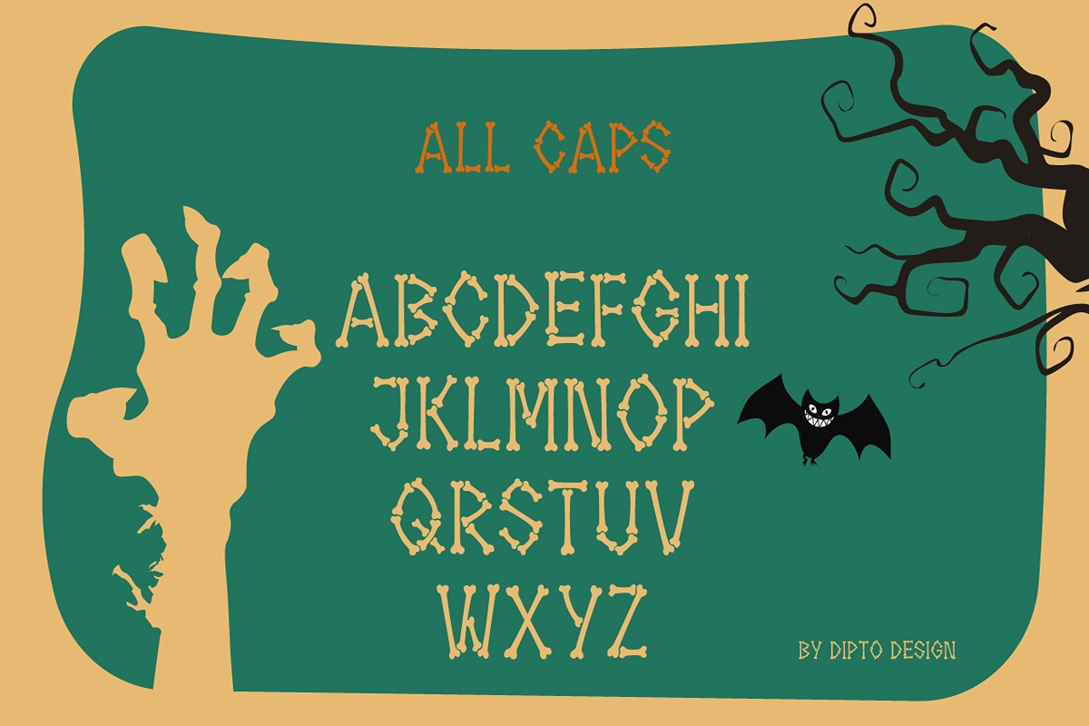 Hallowebons - Spooky typeface