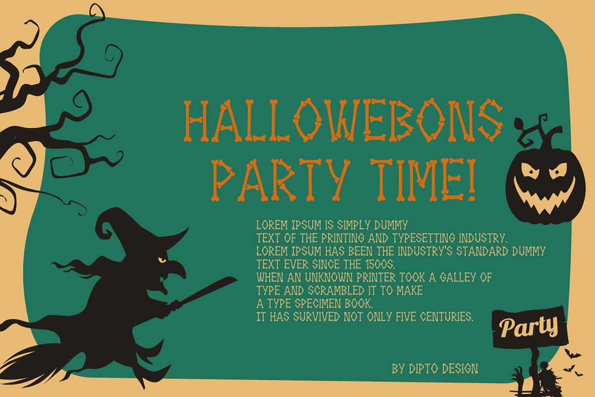 Hallowebons - Spooky typeface Hallowebons - Spooky typeface
