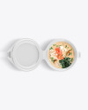 Plastic Bowl With Miso Soup Mockup