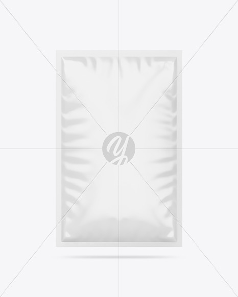 Glossy Plastic Sachet Mockup