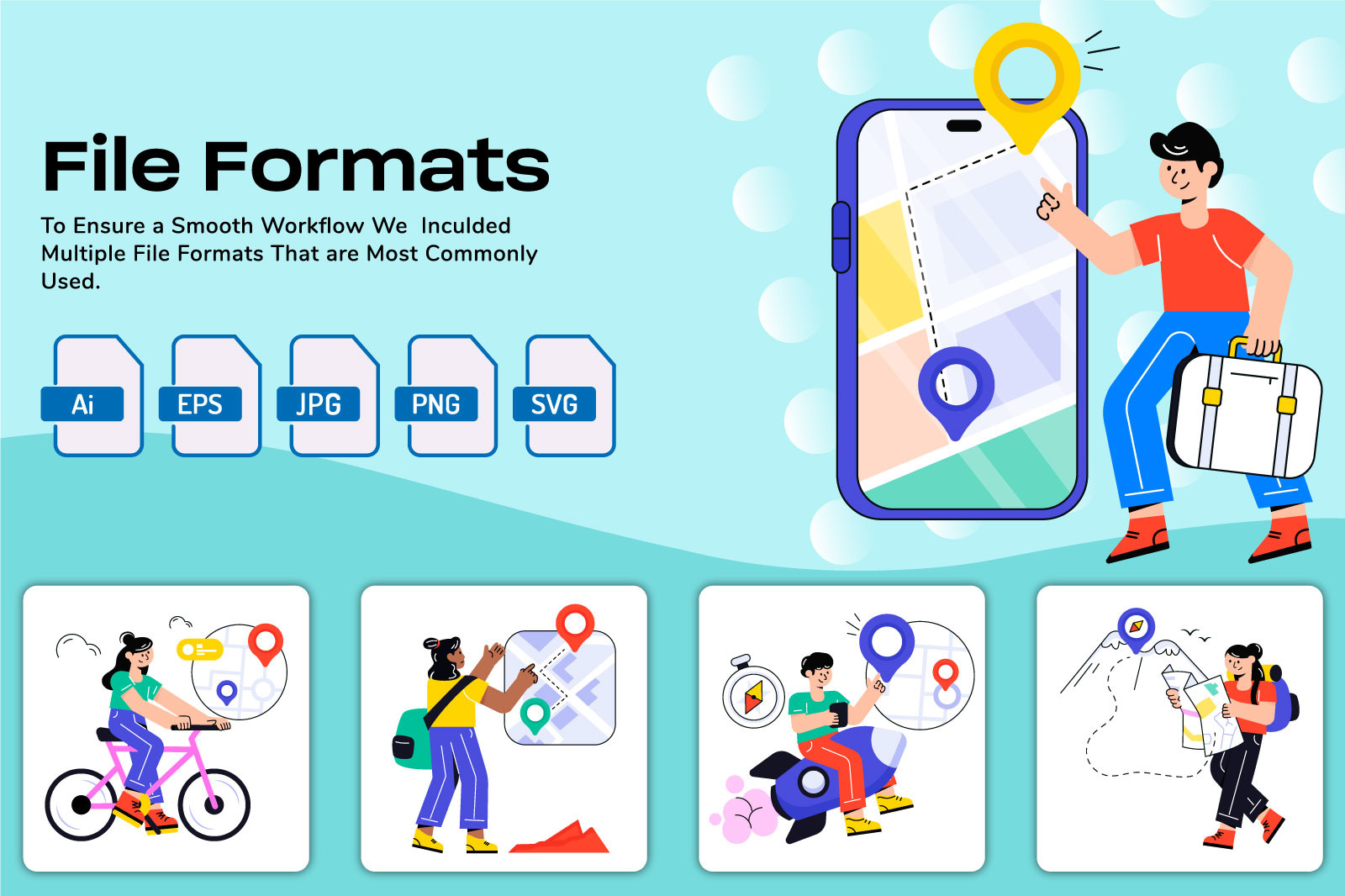 30 Map And Navigation Illustrations