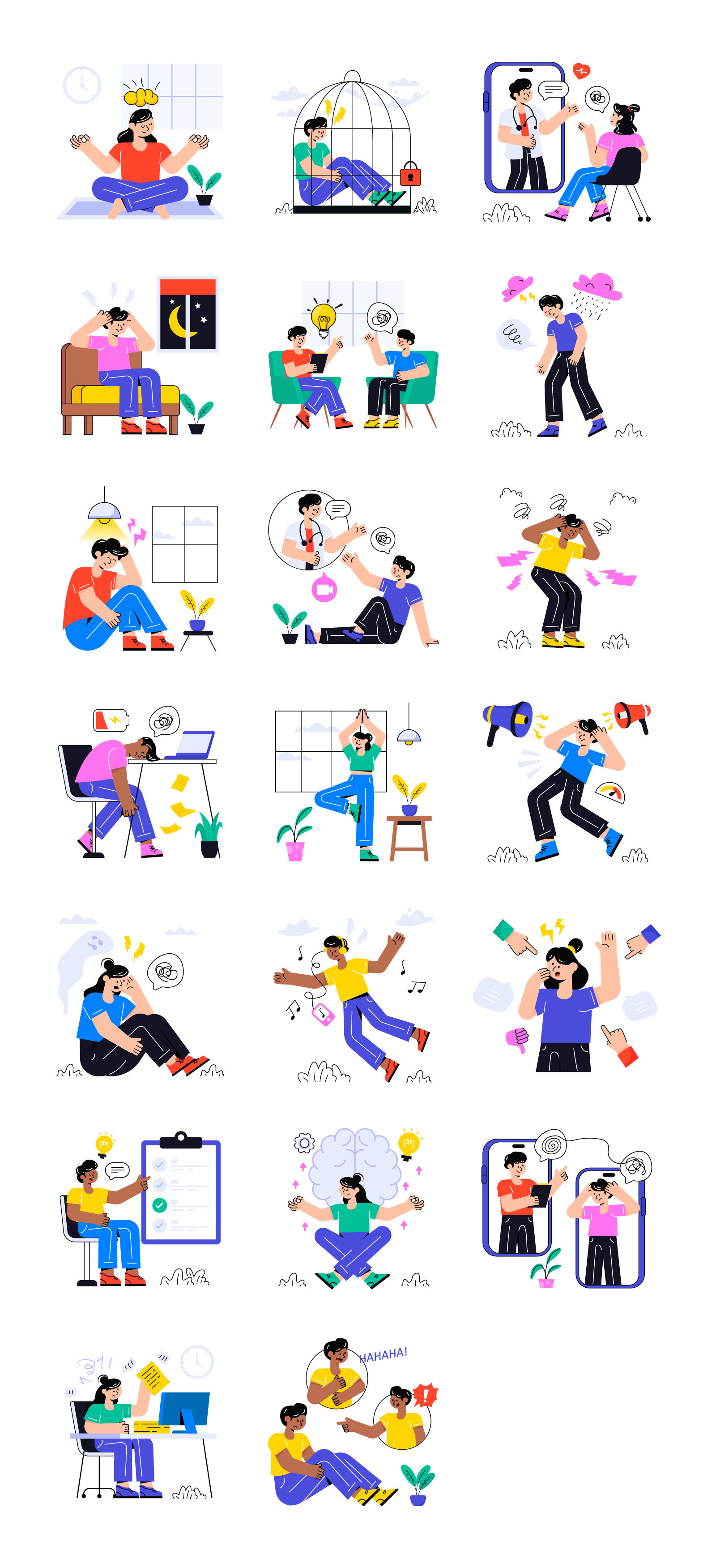 20 Mental Health Illustration 20 Mental Health Illustration