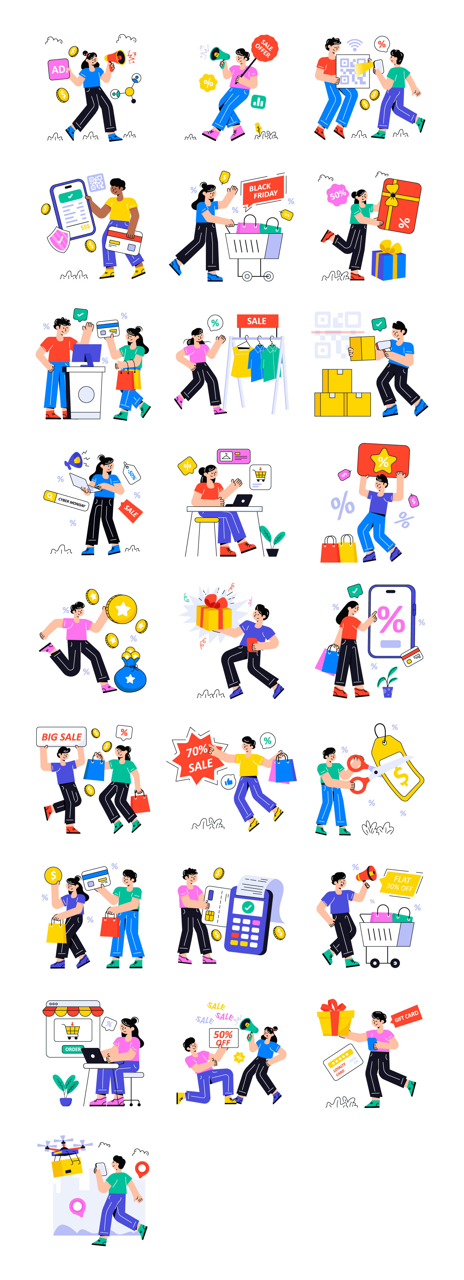 25 Sales And Promotional Illustration