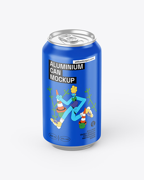 Two Aluminium Cans With Matte Finish Mockup