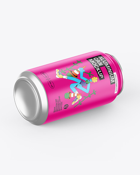 Two Aluminium Cans With Matte Finish Mockup