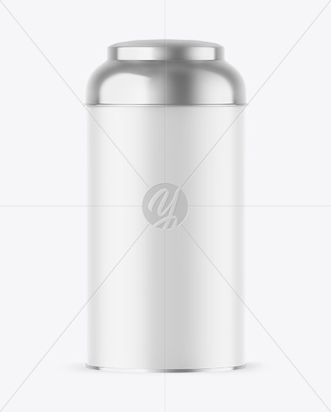 Matte Tea Tin Can Mockup