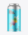 Matte Metallic Tea Tin Can Mockup