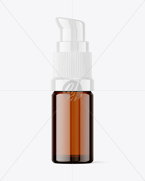 5ml Amber Pump Bottle Mockup