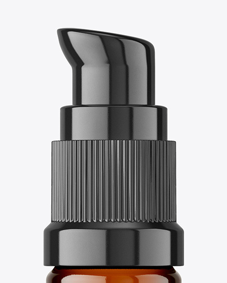 5ml Amber Pump Bottle Mockup
