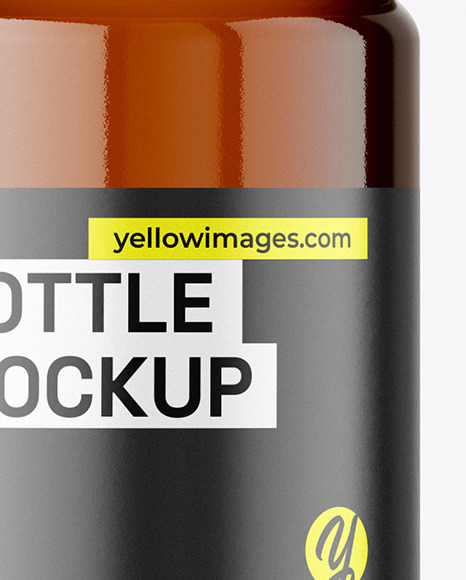 5ml Amber Pump Bottle Mockup