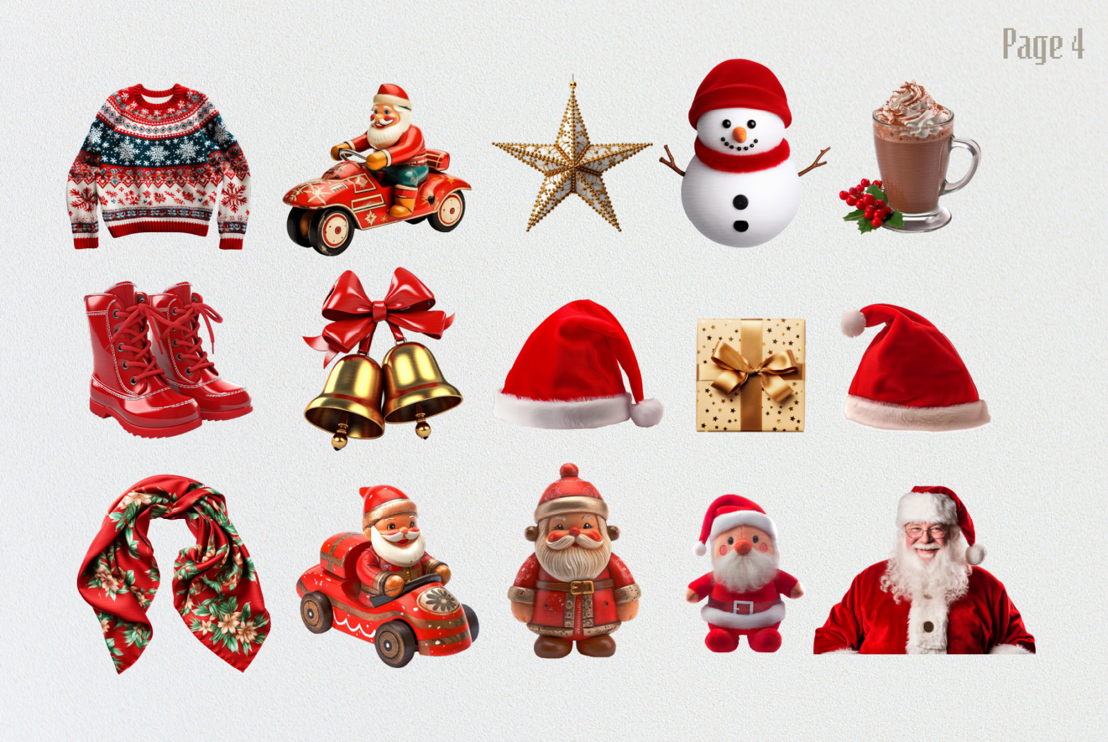 75 Christmas collage elements 75 Christmas collage elements