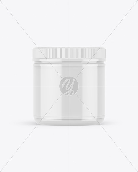 Glossy Plastic Jar Mockup