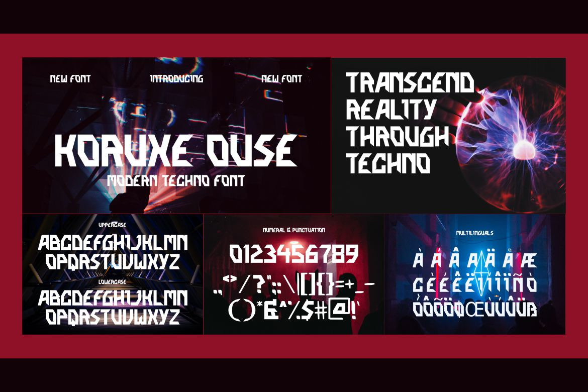 Bundle Modern Techno Font