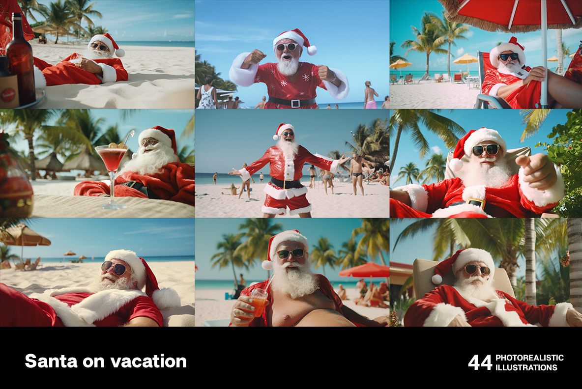 Santa Claus on vacation