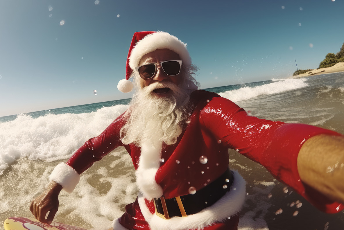 Santa Claus on vacation